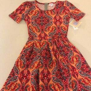 LuLaRoe Amelia Dress XS NWT Vintage HTF Unicorn